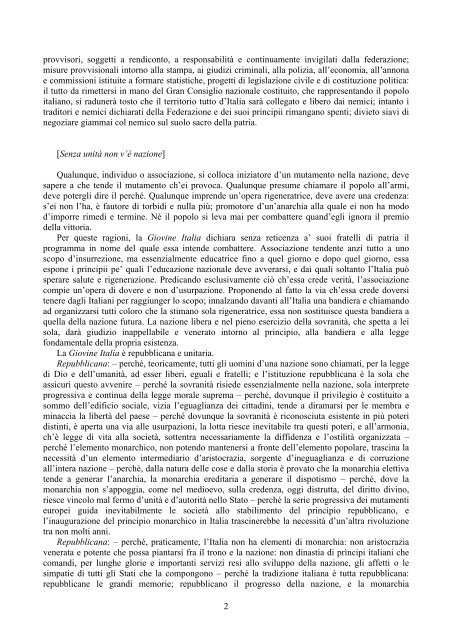 Giuseppe Mazzini, Istruzione per gli affratellati nella Giovine Italia ...