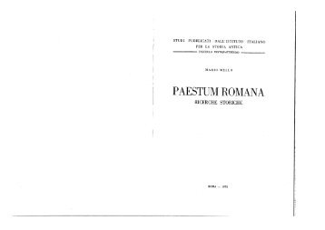 Mario Mello - Paestum Romana - Università degli Studi di Salerno