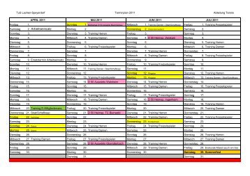 Kalender 2011 Tennis - TuS Lachen-Speyerdorf
