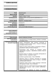 curriculum vitae - Azienda ULSS 21