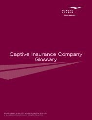 Captive Insurance Company Glossary - Towers Perrin