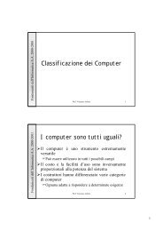 Classificazione dei Computer - Dipartimento di Informatica ed ...