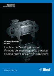 Hochdruck-Zentrifugalpumpen Pompes centrifuges à haute ... - Biral