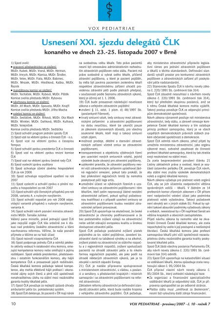 vox pediatriae 12/2007 - Dětský lékař