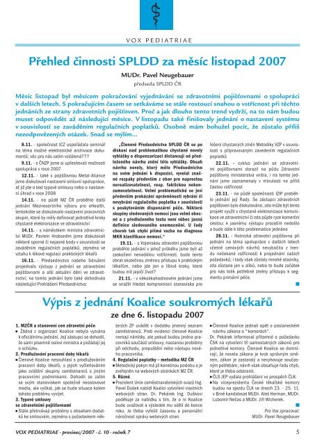 vox pediatriae 12/2007 - Dětský lékař