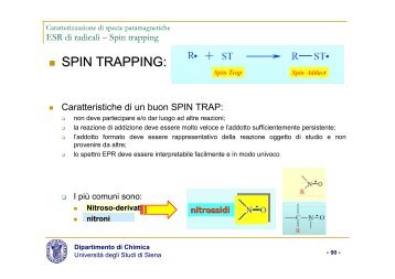 SPIN TRAPPING: - Dipartimento di Chimica - Università degli Studi ...