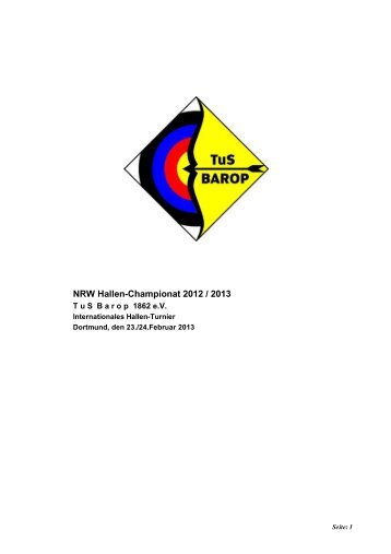 NRW Hallen-Championat 2012 / 2013 - TuS Barop