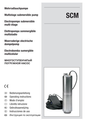 Mehrradtauchpumpe Multistage submersible pump Electropompe ...