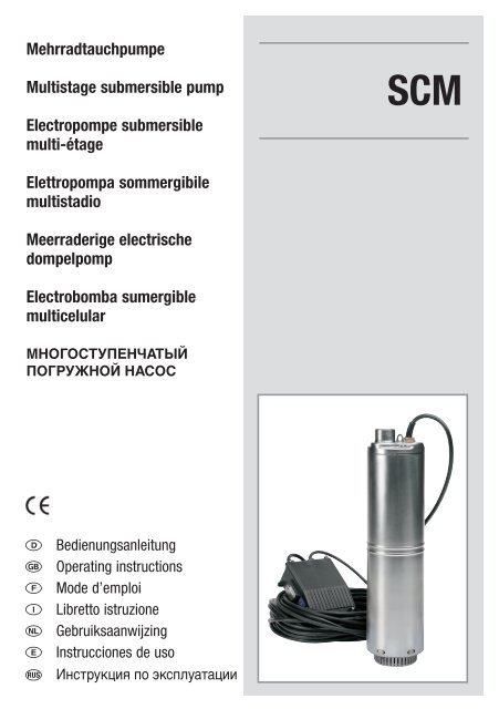 Mehrradtauchpumpe Multistage Submersible Pump Electropompe.