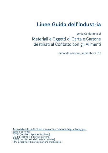 documento - CEPI. Confederation of European Paper Industries