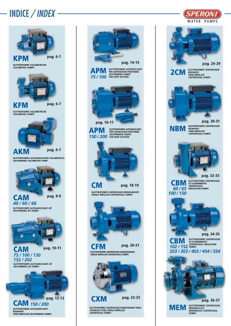 Pompe Speroni, elettropompe, motopompe centrifughe ... - Coassifin.It