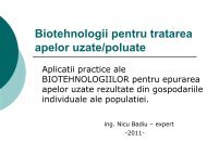Biotehnologii pentru tratarea apelor uzate/poluate - Biotehnologie