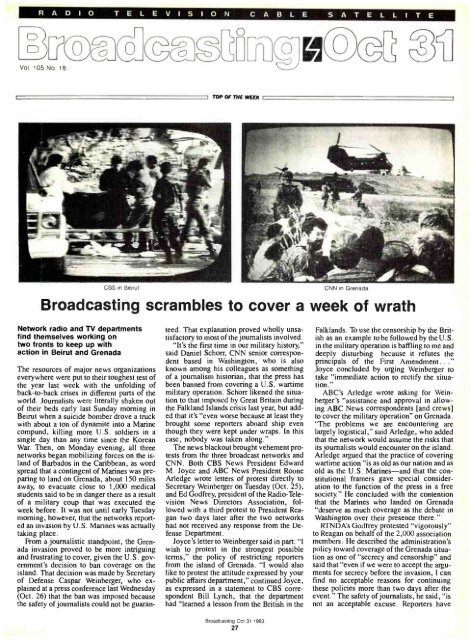 Broadcasting Oct 31 - American Radio History
