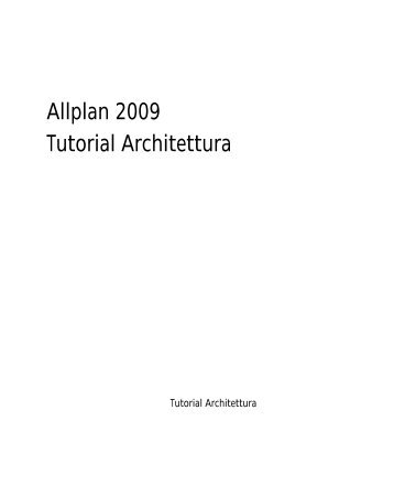 Tutorial Architettura - Allplan Campus