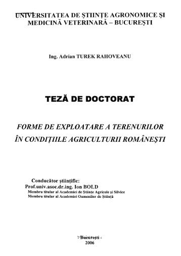 TEZĂ DE DOCTORAT - biblioteca-usamvb.ro