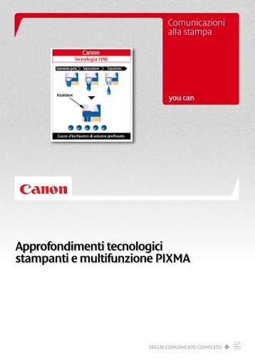 Maggiori informazioni tecniche (PDF, 922kB) - Canon Italia