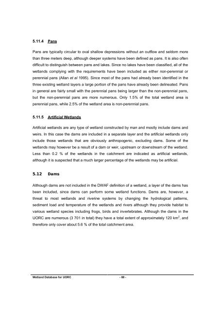 coaltech upper olifants river catchment wetland inventory ...