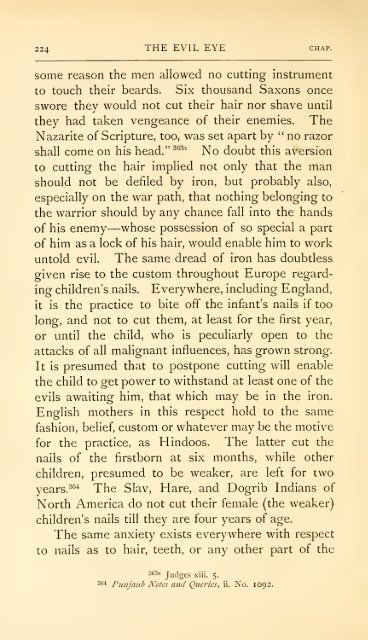 The evil eye. An account of this ancient and wide spread superstition