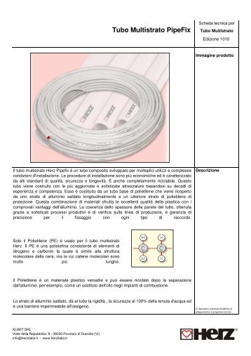 Scheda tecnica - Klimit srl