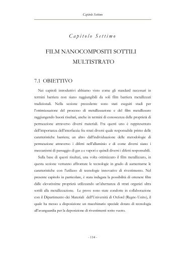 FILM NANOCOMPOSITI SOTTILI MULTISTRATO - OpenstarTs