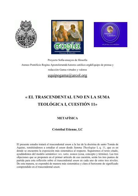 equipogama@arcol.org « EL TRASCENDENTAL UNO EN LA ...