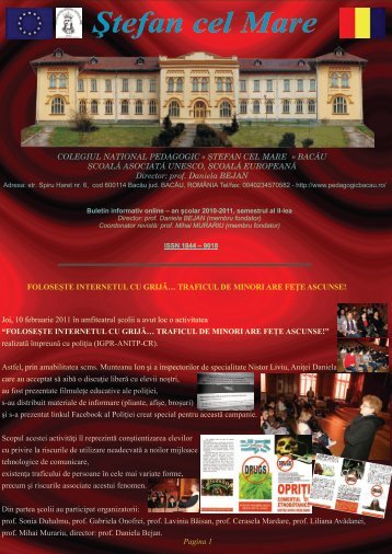 NR. 13 - Colegiul National Pedagogic "Stefan cel Mare" Bacau
