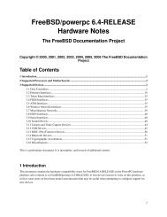 FreeBSD/powerpc 6.4-RELEASE Hardware Notes - FreeBSD.org