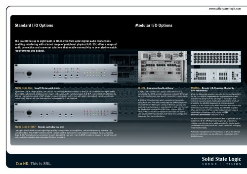 C10 HD. This is SSL. - Pro Audio Galicia