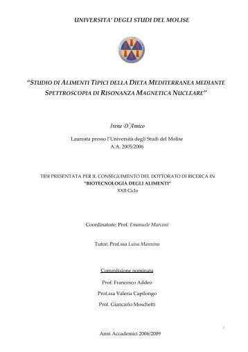 Tesi D'Amico.pdf - Università degli Studi del Molise