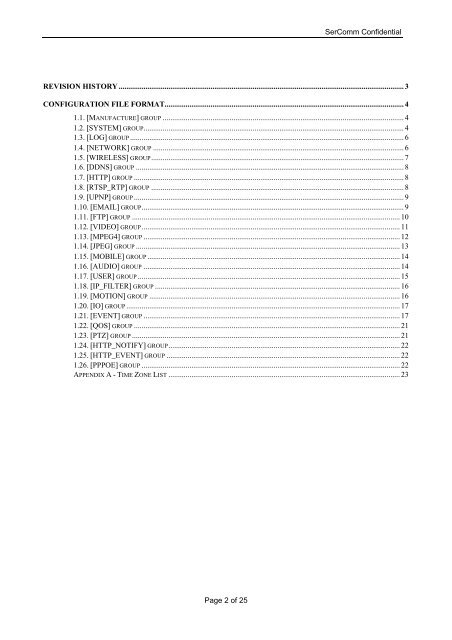 SerComm Neutral Brand IP Camera Configuration File ... - Rpra.co.uk