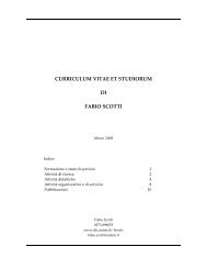 curriculum vitae et studiorum di fabio scotti - Università degli Studi di ...