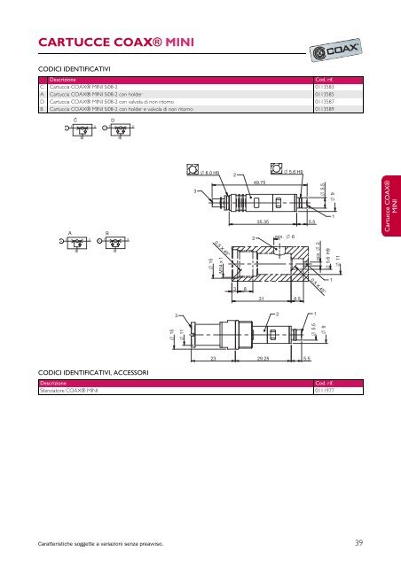 cartucce coax® mini