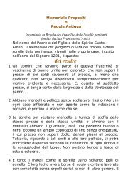 Memoriale Propositi - Ordine Francescano Secolare d'Italia