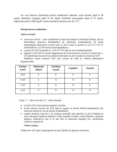 evaluari biochimice in explorarea hepatica