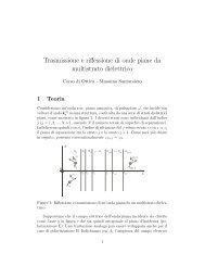 Riflessione e trasmissione di onde piane da un multistrato dielettrico