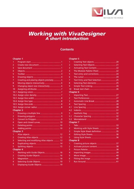 Working with VivaDesigner