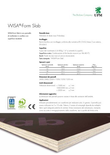 WISA®-Form Slab - WISA® plywood and veneer