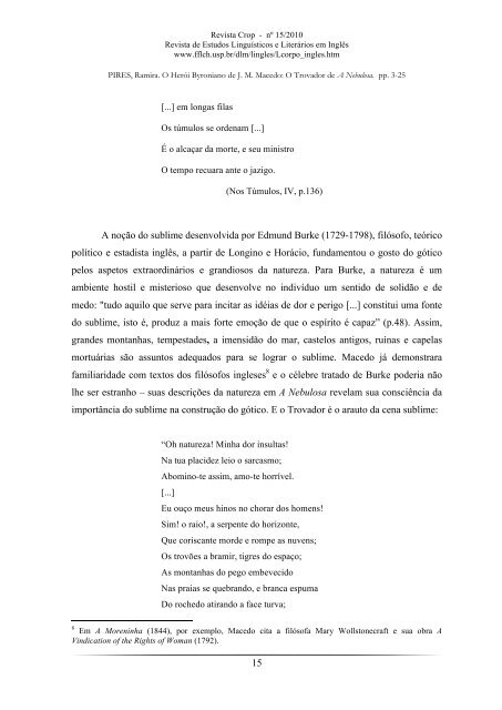 O Herói Byroniano Brasileiro de J. M. de Macedo: O Trovador de