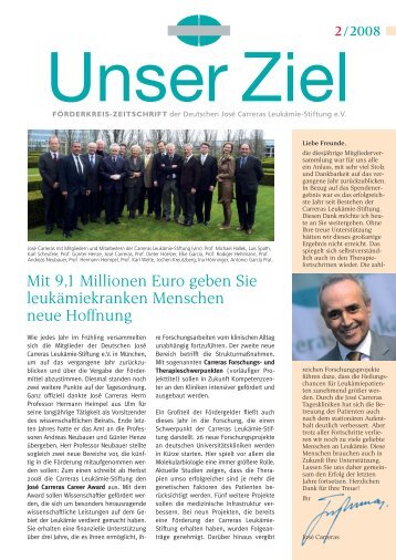 Unser Ziel 2008-2 - Deutsche José Carreras Leukämie-Stiftung e.V.