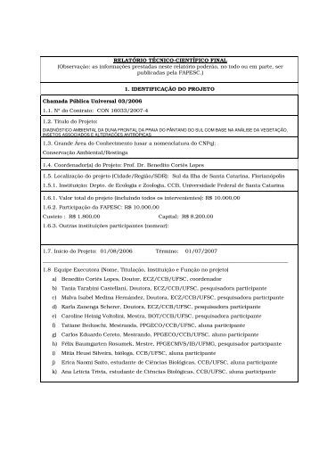 Relatorio cientifico