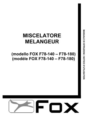 MISCELATORE MELANGEUR - Fox Machines