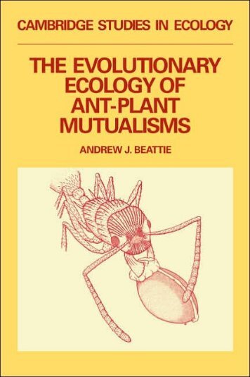 The evolutionary ecology of ant-plant mutualisms