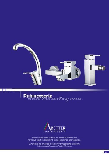 Rubinetterie mixers and sanitary wares - GT Comis