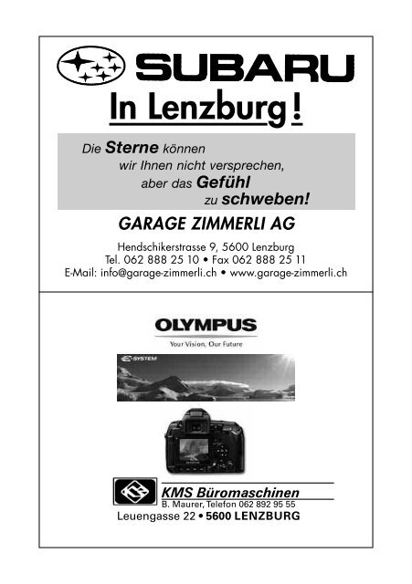 Schützengesellschaft Lenzburg • 1464 6/09 - SG Lenzburg