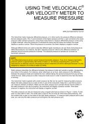 Using the VELOCICALC to Measure Pressure - Application Note TSI ...