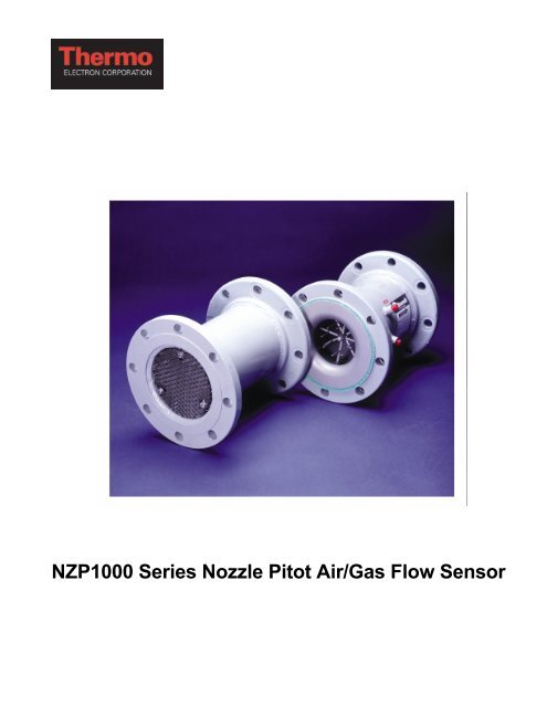 NZP1000 Series Nozzle Pitot Air/Gas Flow Sensor