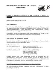 Protokoll JHV 2013 - TuS Langenheide 1949 e.V.