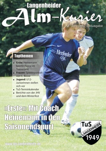 Erste«: Mit Coach Heinemann in den Saisonendspurt - TuS ...