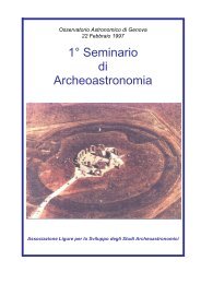 atti del 1° seminario - Archeoastronomia Ligustica
