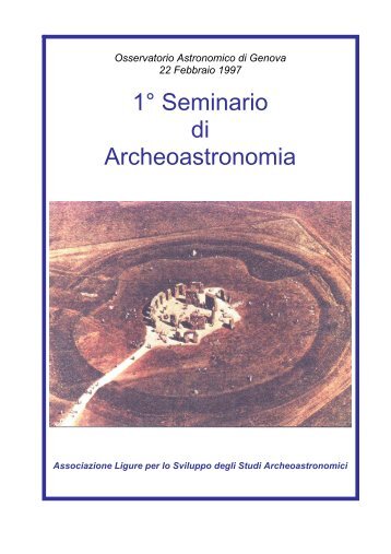 atti del 1° seminario - Archeoastronomia Ligustica